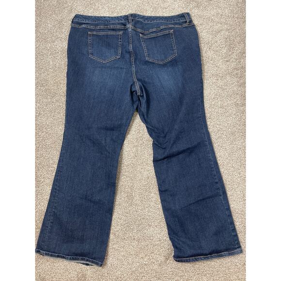 Torrid Women's Relaxed Boot Western Cowgirl Boho Casual Stretch Jean Dark 24R - Picture 2 of 10